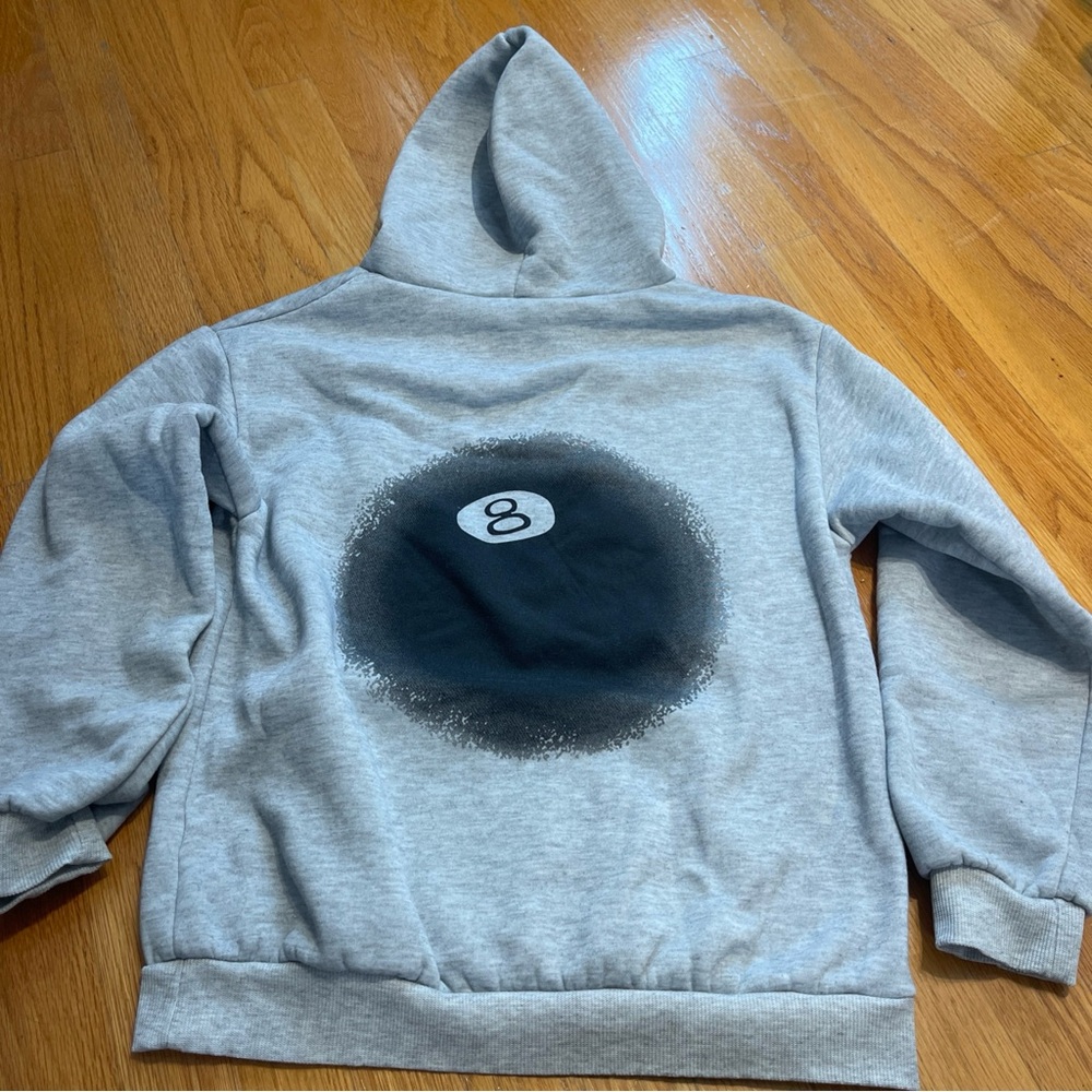 Shein gray Hoodie with 8 Ball Design